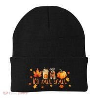 ItS Fall YAll Pumpkin Spice Latte Dog Miniature Schnauzer Gift Beanie thumb 0