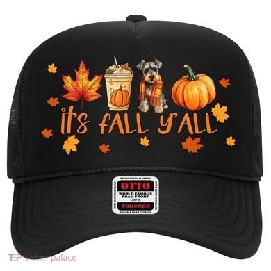 ItS Fall YAll Pumpkin Spice Latte Dog Miniature Schnauzer Gift Hat