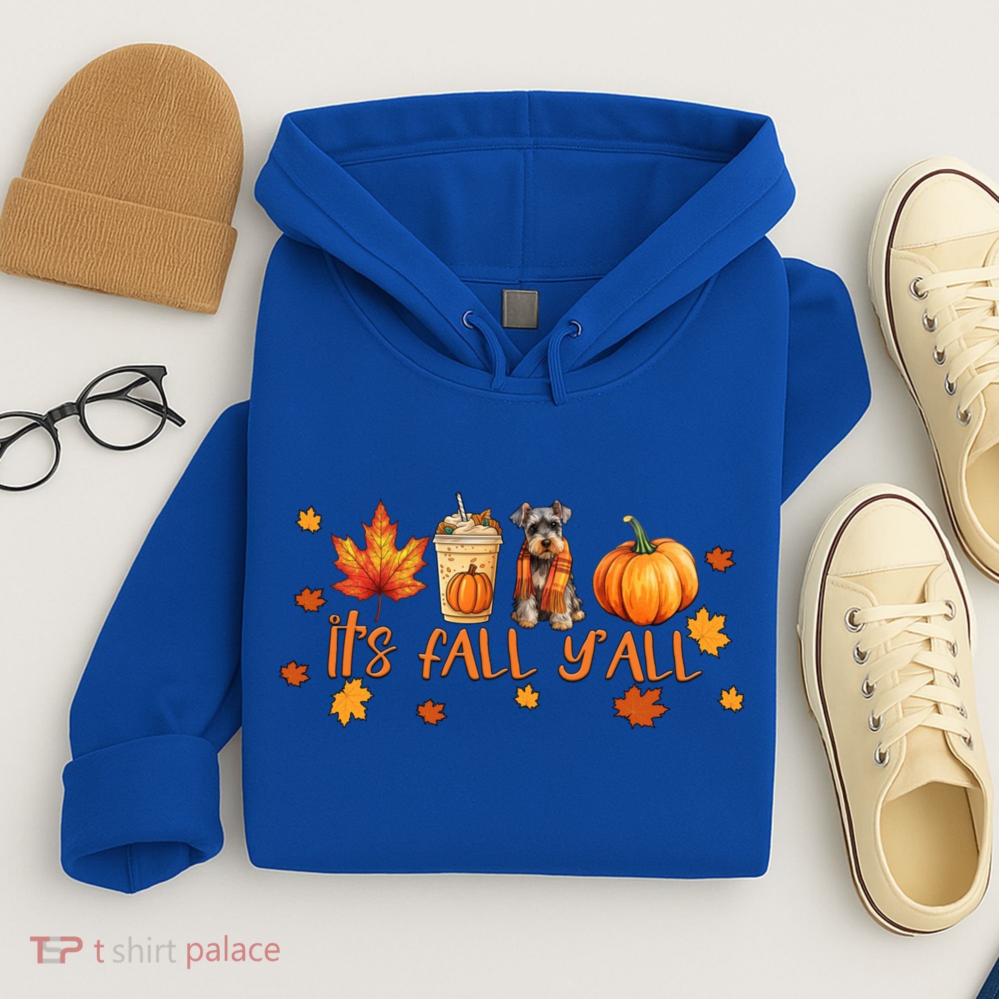 ItS Fall YAll Pumpkin Spice Latte Dog Miniature Schnauzer Gift Hoodie
