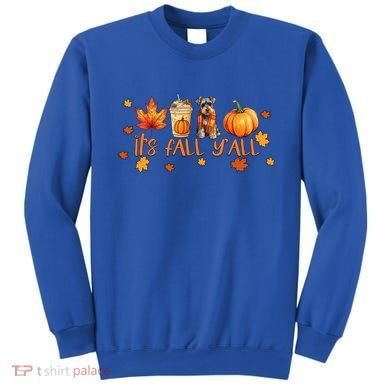 ItS Fall YAll Pumpkin Spice Latte Dog Miniature Schnauzer Gift Sweatshirt