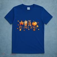 ItS Fall YAll Pumpkin Spice Latte Dog Miniature Schnauzer Gift T-Shirt thumb 5