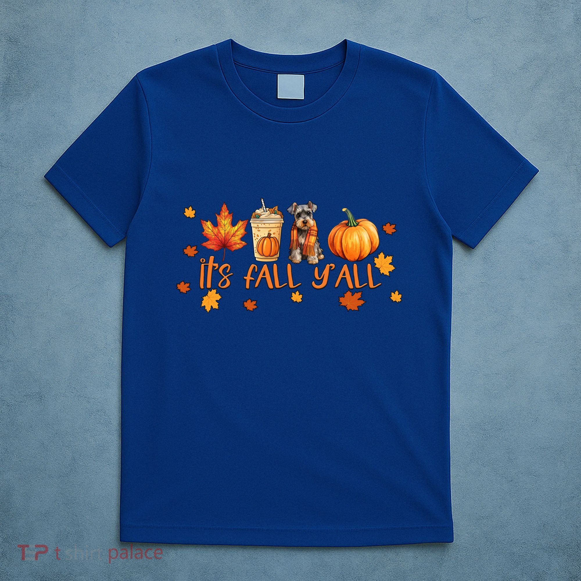 ItS Fall YAll Pumpkin Spice Latte Dog Miniature Schnauzer Gift T-Shirt