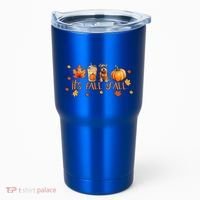 ItS Fall YAll Pumpkin Spice Latte Dog Miniature Schnauzer Gift Tumbler thumb 0