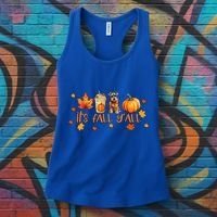 ItS Fall YAll Pumpkin Spice Latte Dog Miniature Schnauzer Gift Women's Tank Top thumb 3