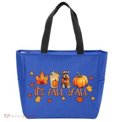 ItS Fall YAll Pumpkin Spice Latte Dog Miniature Schnauzer Gift Tote Bag