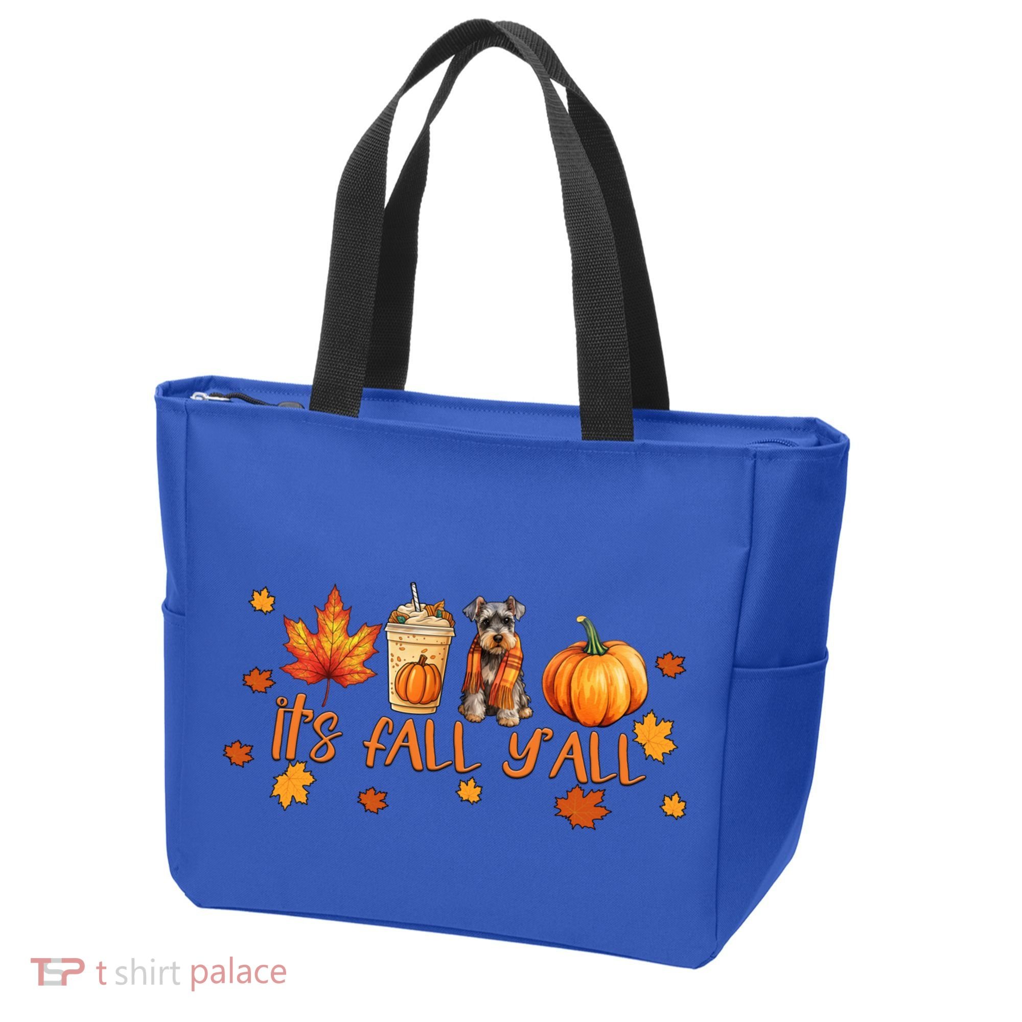 ItS Fall YAll Pumpkin Spice Latte Dog Miniature Schnauzer Gift Tote Bag