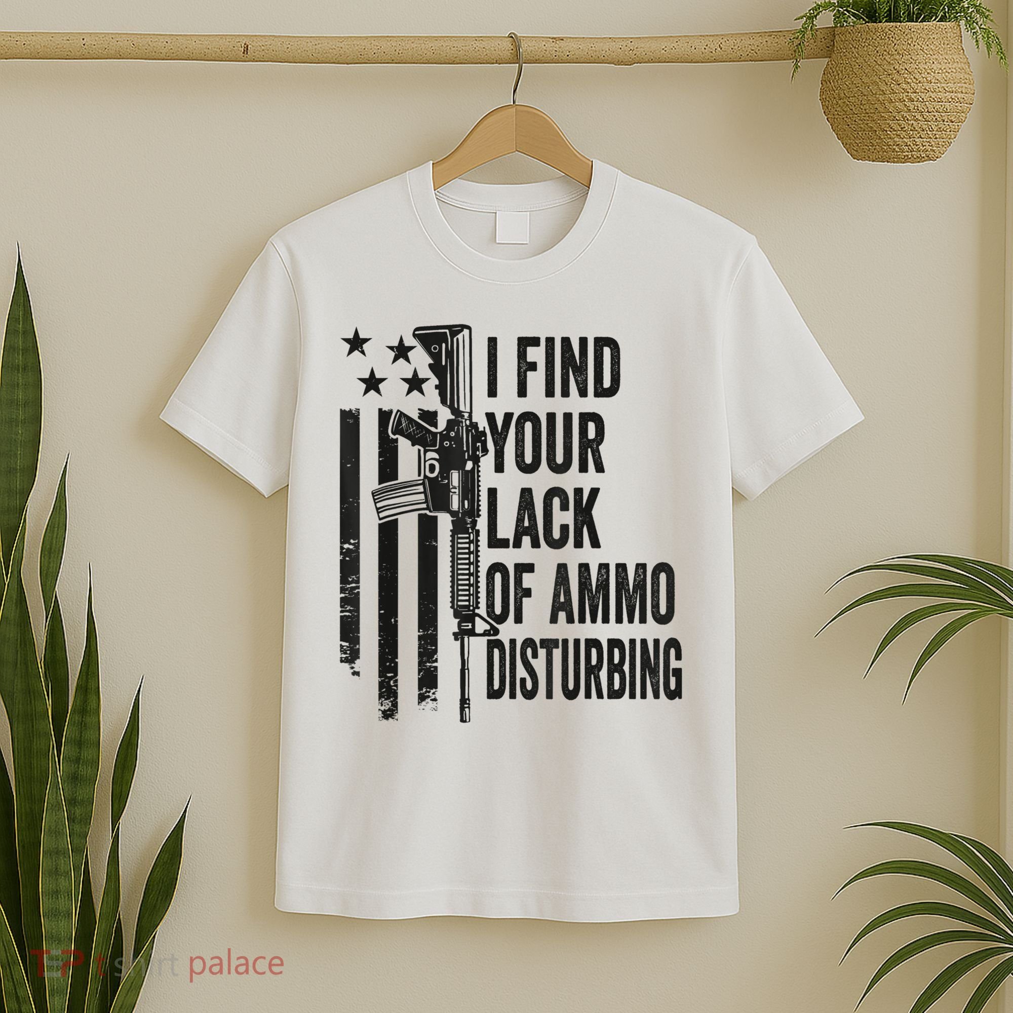 I Find Your Lack Of Ammo Disturbing Funny Gun Camo Guns T-Shirt
