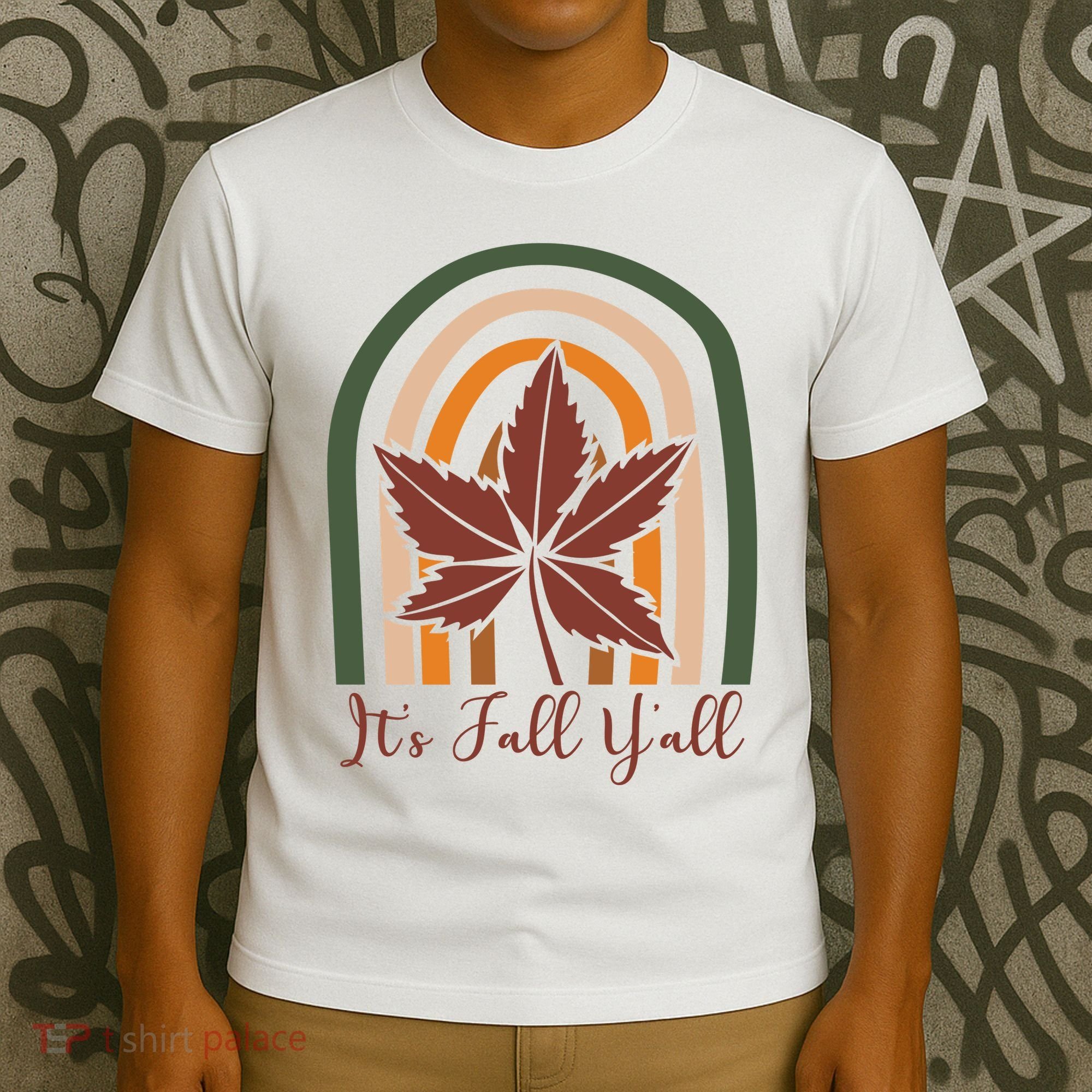 It's Fall Y'all Nature Rainbow T-Shirt