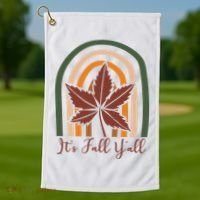 It's Fall Y'all Nature Rainbow Golf Towel thumb 1