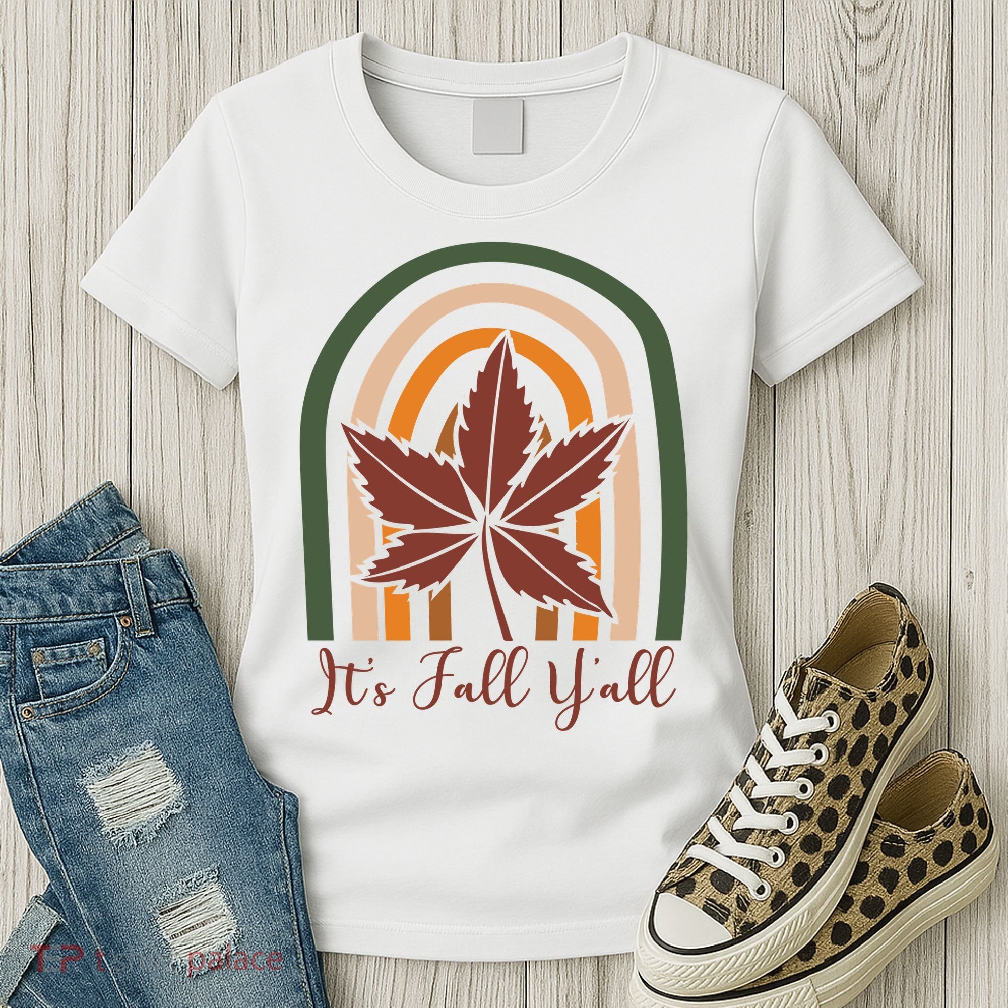 It's Fall Y'all Nature Rainbow Women's T-Shirt