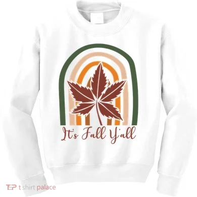 It's Fall Y'all Nature Rainbow Kids Sweatshirt