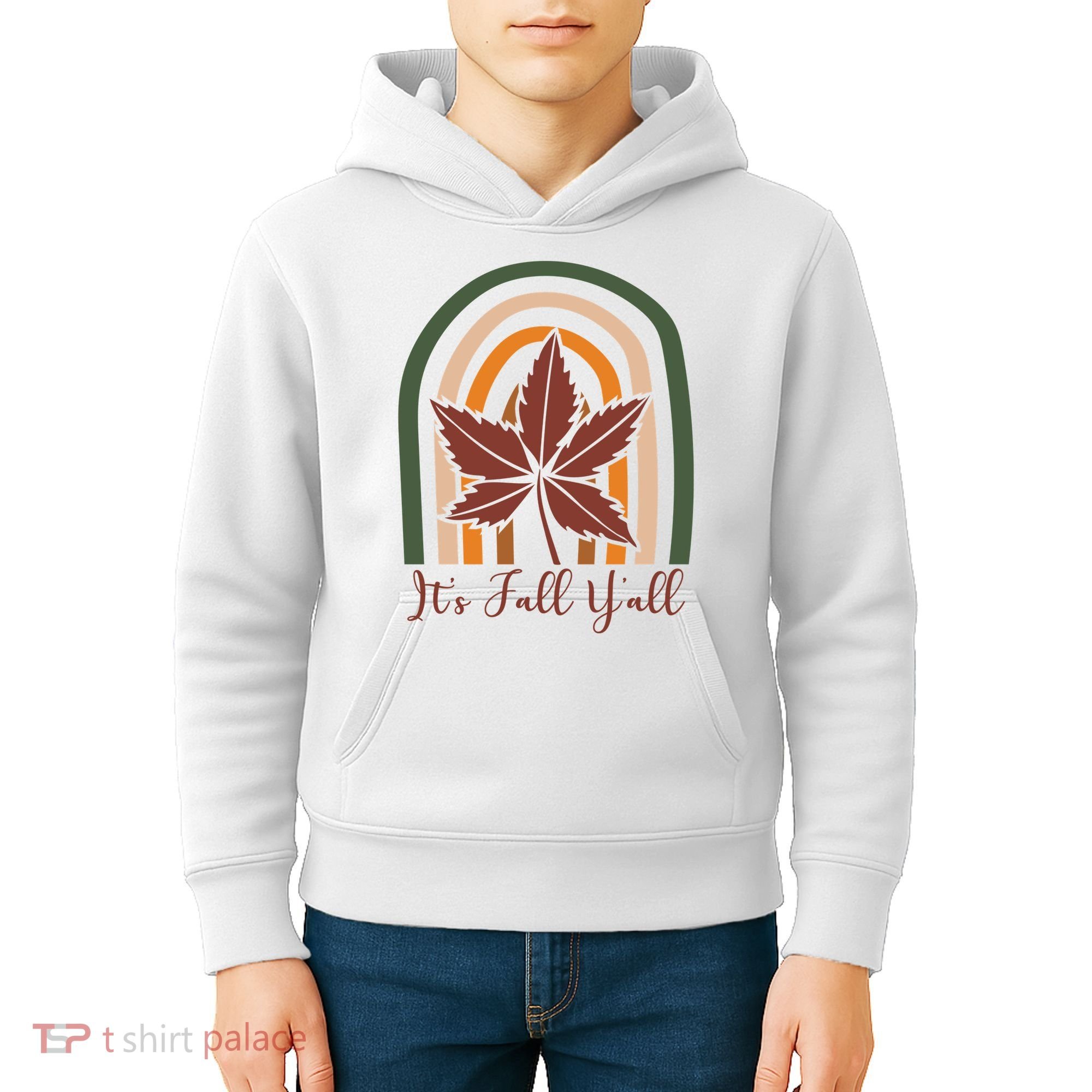 It's Fall Y'all Nature Rainbow Kids Hoodie