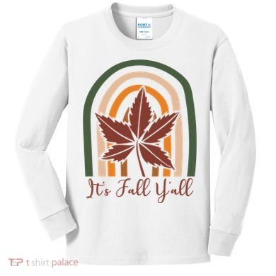 It's Fall Y'all Nature Rainbow Kids Long Sleeve Shirt