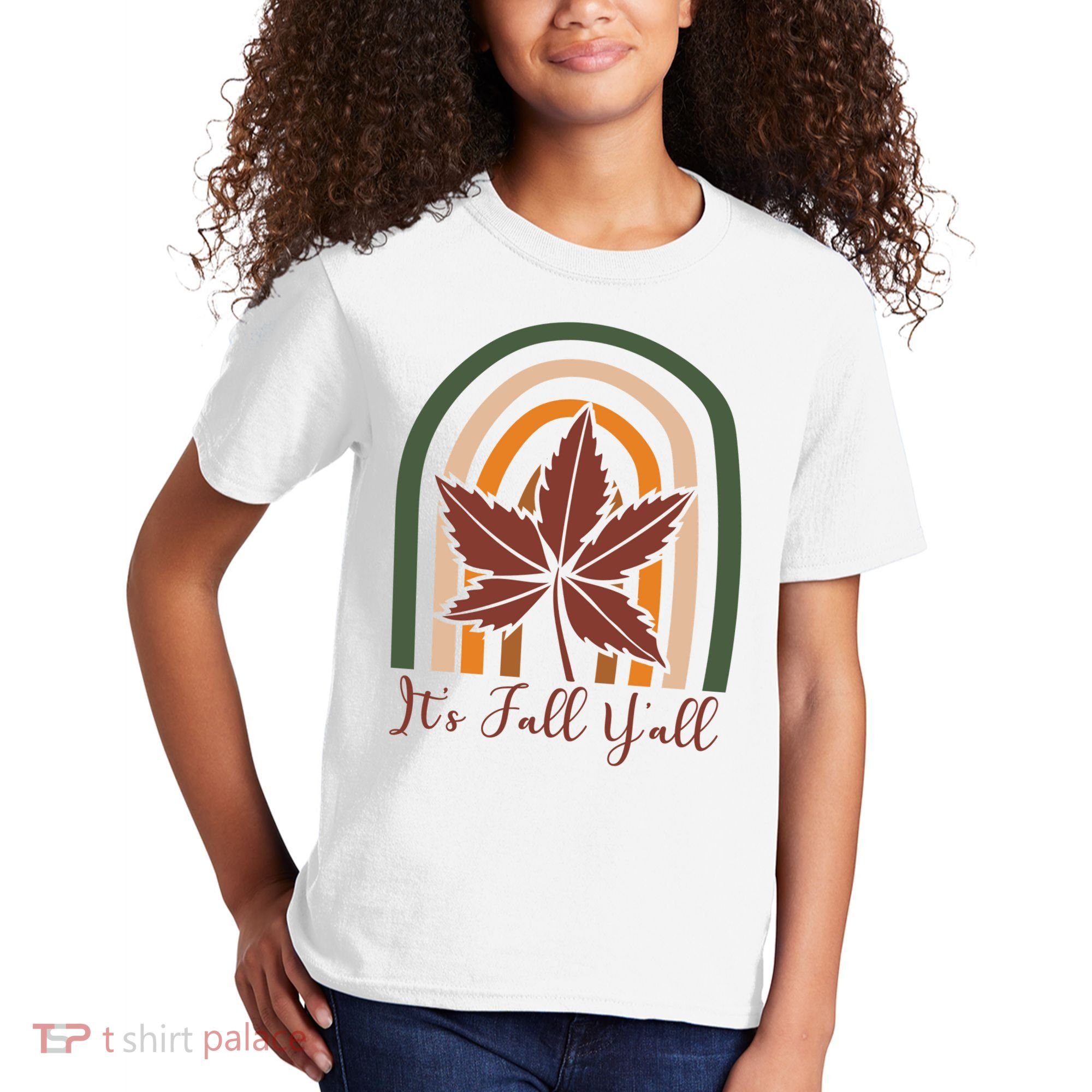 It's Fall Y'all Nature Rainbow Kids T-Shirt