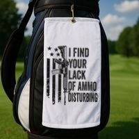 I Find Your Lack Of Ammo Disturbing Golf Towel thumb 2
