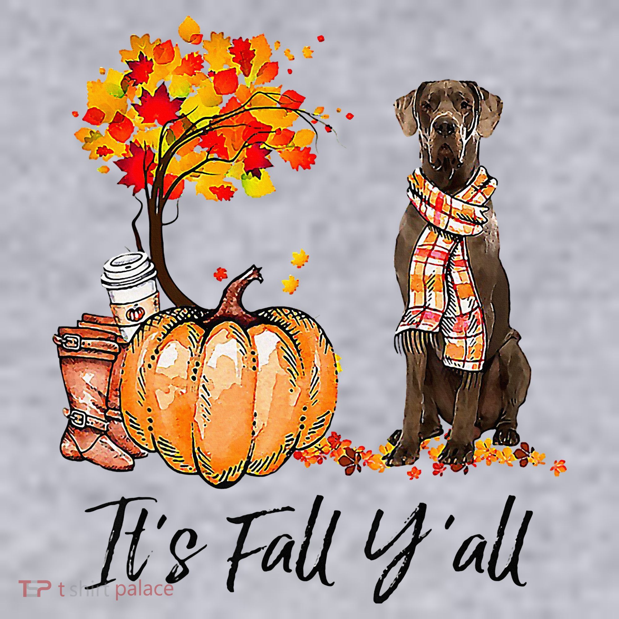 It's Fall Y'all Great Dane Dog Lovers Thanksgiving Halloween Women's Sweatshirt