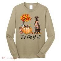 It's Fall Y'all Great Dane Dog Lovers Thanksgiving Halloween Long Sleeve Shirt thumb 0