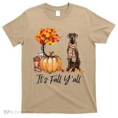 It's Fall Y'all Great Dane Dog Lovers Thanksgiving Halloween T-Shirt