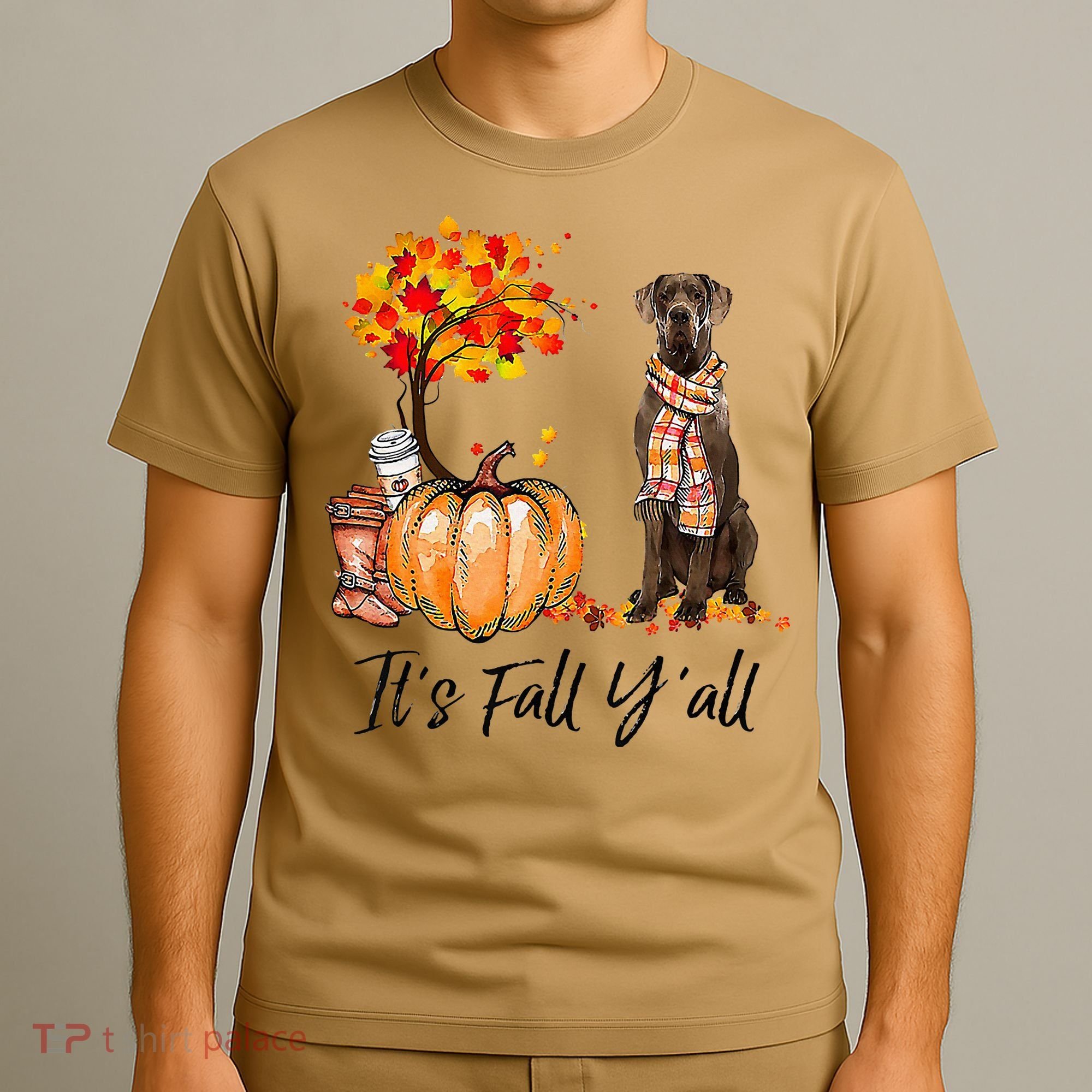 It's Fall Y'all Great Dane Dog Lovers Thanksgiving Halloween T-Shirt