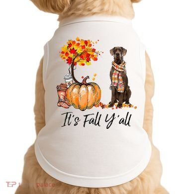 It's Fall Y'all Great Dane Dog Lovers Thanksgiving Halloween Doggie Tank