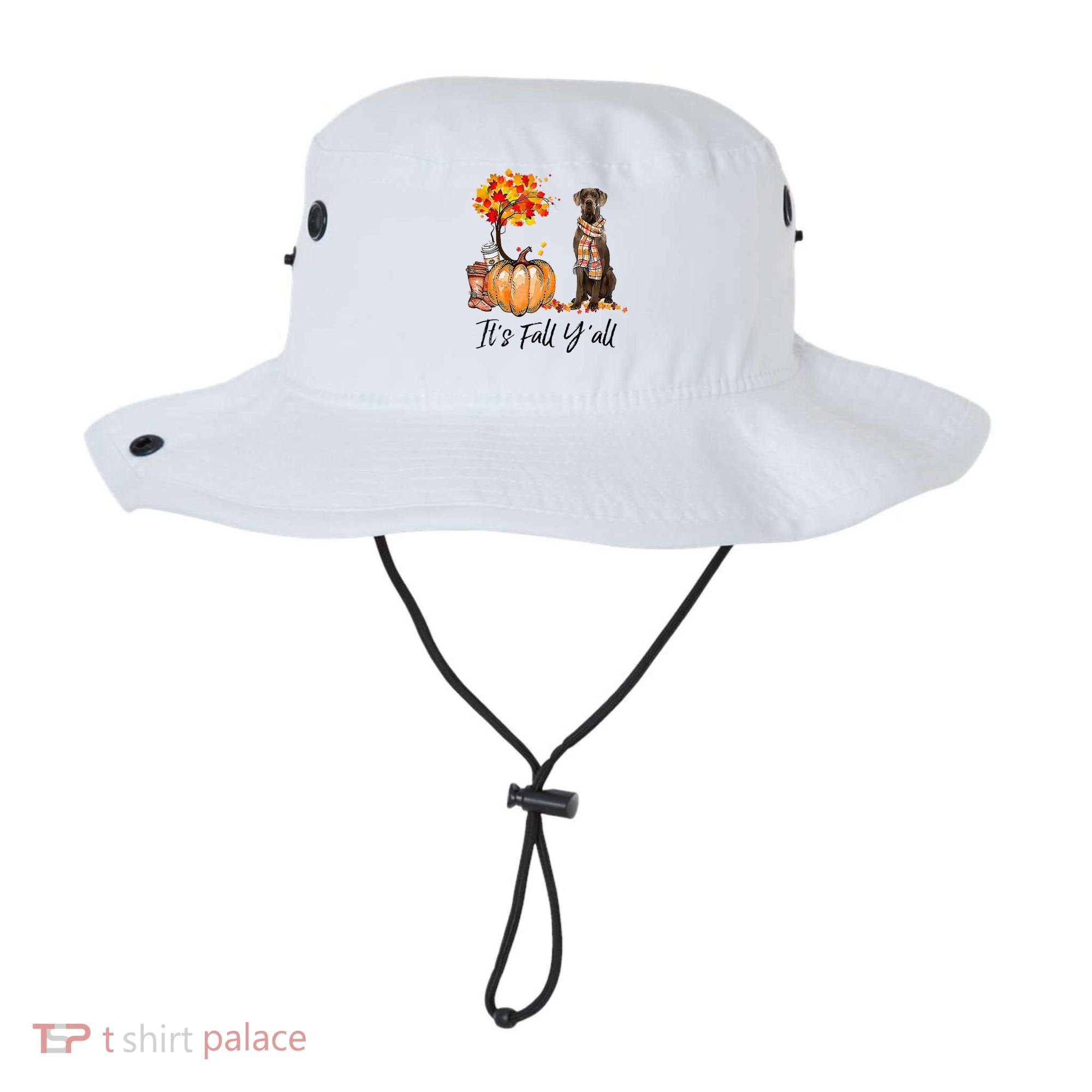 It's Fall Y'all Great Dane Dog Lovers Thanksgiving Halloween Bucket Hat