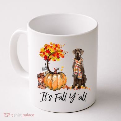 It's Fall Y'all Great Dane Dog Lovers Thanksgiving Halloween Coffee Mug