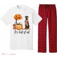 It's Fall Y'all Great Dane Dog Lovers Thanksgiving Halloween Pajama Set thumb 0