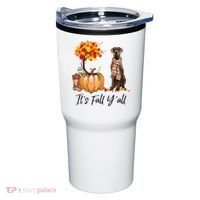 It's Fall Y'all Great Dane Dog Lovers Thanksgiving Halloween Tumbler thumb 0
