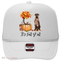 It's Fall Y'all Great Dane Dog Lovers Thanksgiving Halloween Hat thumb 0