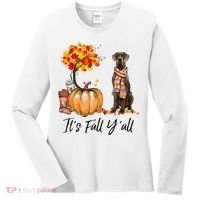 It's Fall Y'all Great Dane Dog Lovers Thanksgiving Halloween Women's Long Sleeve Shirt thumb 0