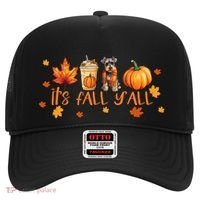 ItS Fall YAll Pumpkin Spice Latte Dog Miniature Schnauzer Funny Gift Hat thumb 0