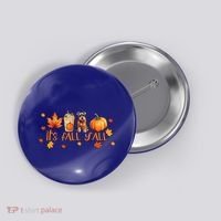 ItS Fall YAll Pumpkin Spice Latte Dog Miniature Schnauzer Funny Gift Button thumb 0