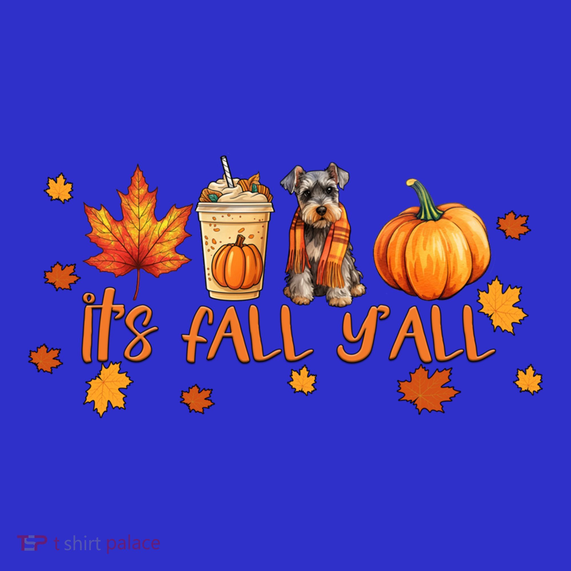 ItS Fall YAll Pumpkin Spice Latte Dog Miniature Schnauzer Funny Gift Mousepad