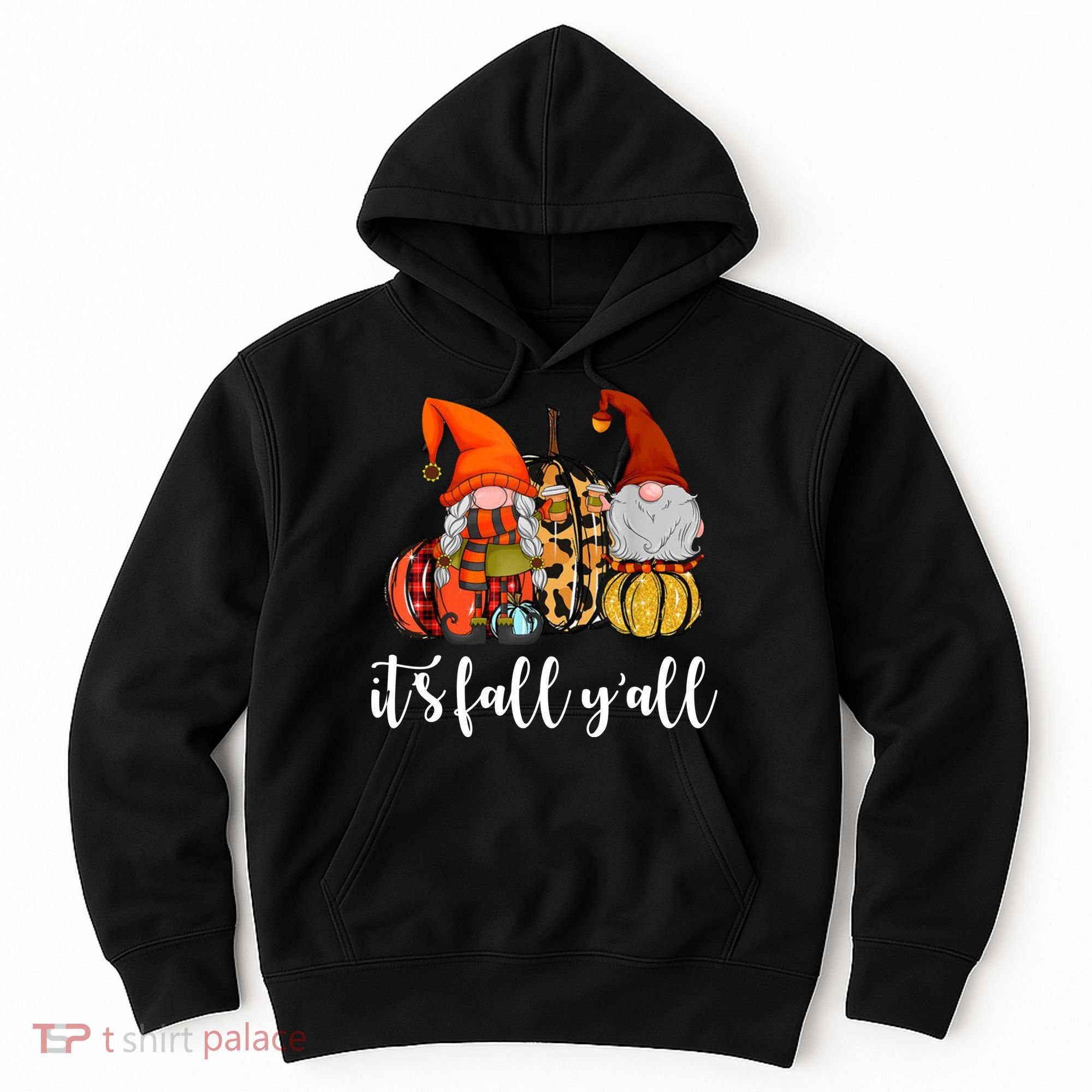 It's Fall Y'all Autumn Leaves Gnomes Fall Funny Hoodie