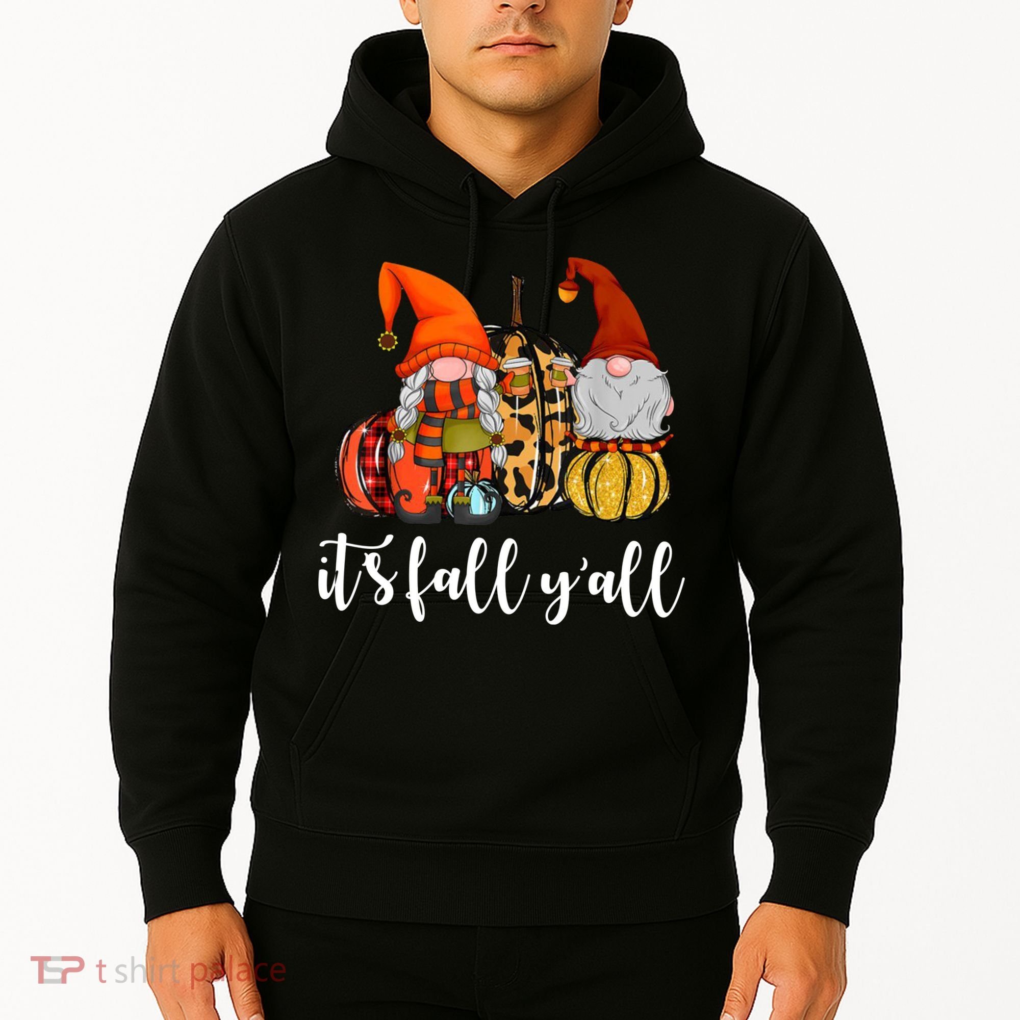 It's Fall Y'all Autumn Leaves Gnomes Fall Funny Hoodie
