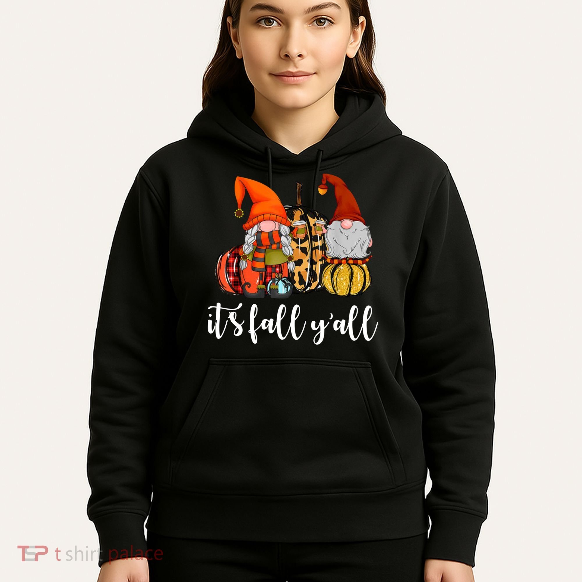 It's Fall Y'all Autumn Leaves Gnomes Fall Funny Hoodie