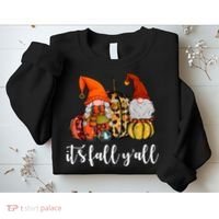 It's Fall Y'all Autumn Leaves Gnomes Fall Funny Sweatshirt thumb 2