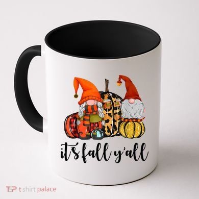 It's Fall Y'all Autumn Leaves Gnomes Fall Funny Coffee Mug
