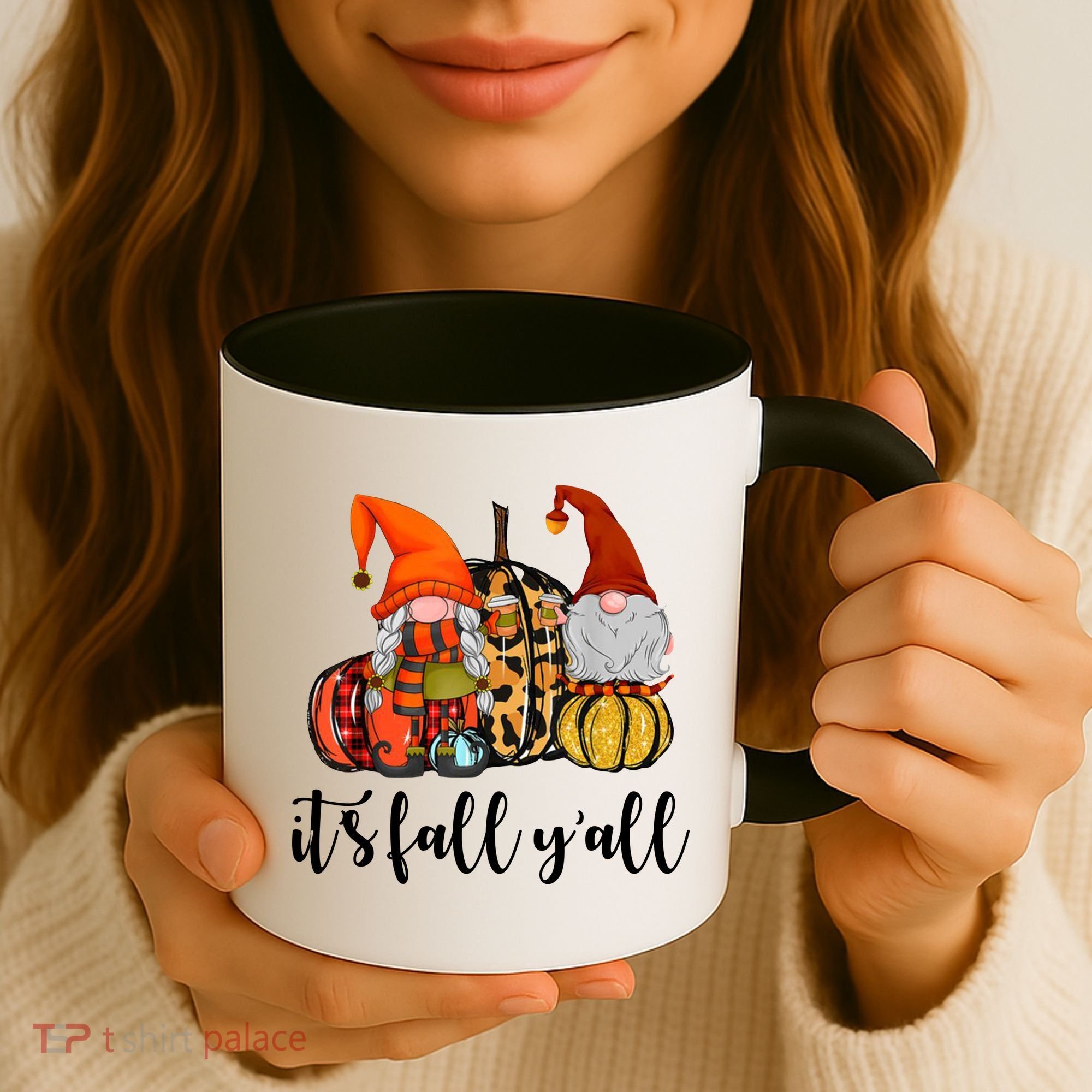 It's Fall Y'all Autumn Leaves Gnomes Fall Funny Coffee Mug
