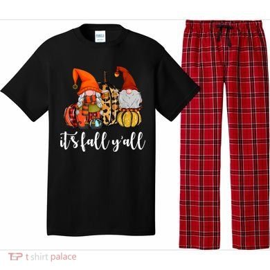 It's Fall Y'all Autumn Leaves Gnomes Fall Funny Pajama Set