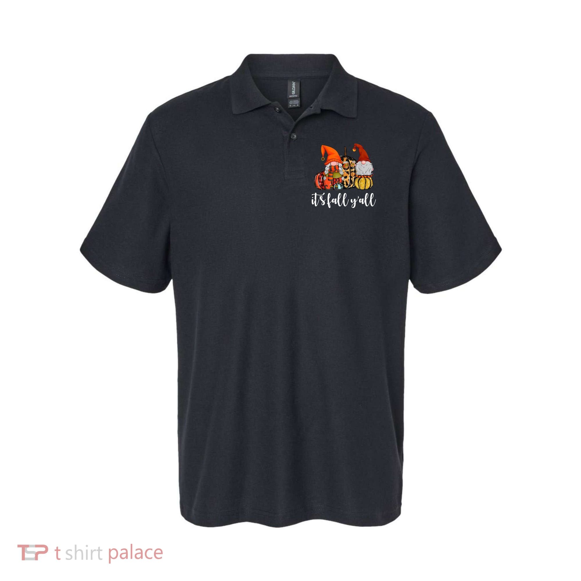 It's Fall Y'all Autumn Leaves Gnomes Fall Funny Polo