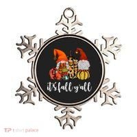 It's Fall Y'all Autumn Leaves Gnomes Fall Funny Ornament thumb 0