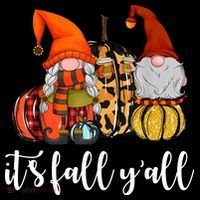 It's Fall Y'all Autumn Leaves Gnomes Fall Funny Women's Tank Top thumb 5