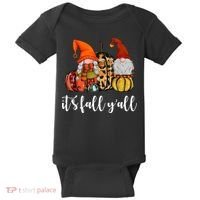 It's Fall Y'all Autumn Leaves Gnomes Fall Funny Baby Bodysuit thumb 0
