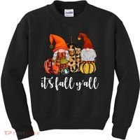 It's Fall Y'all Autumn Leaves Gnomes Fall Funny Kids Sweatshirt thumb 0