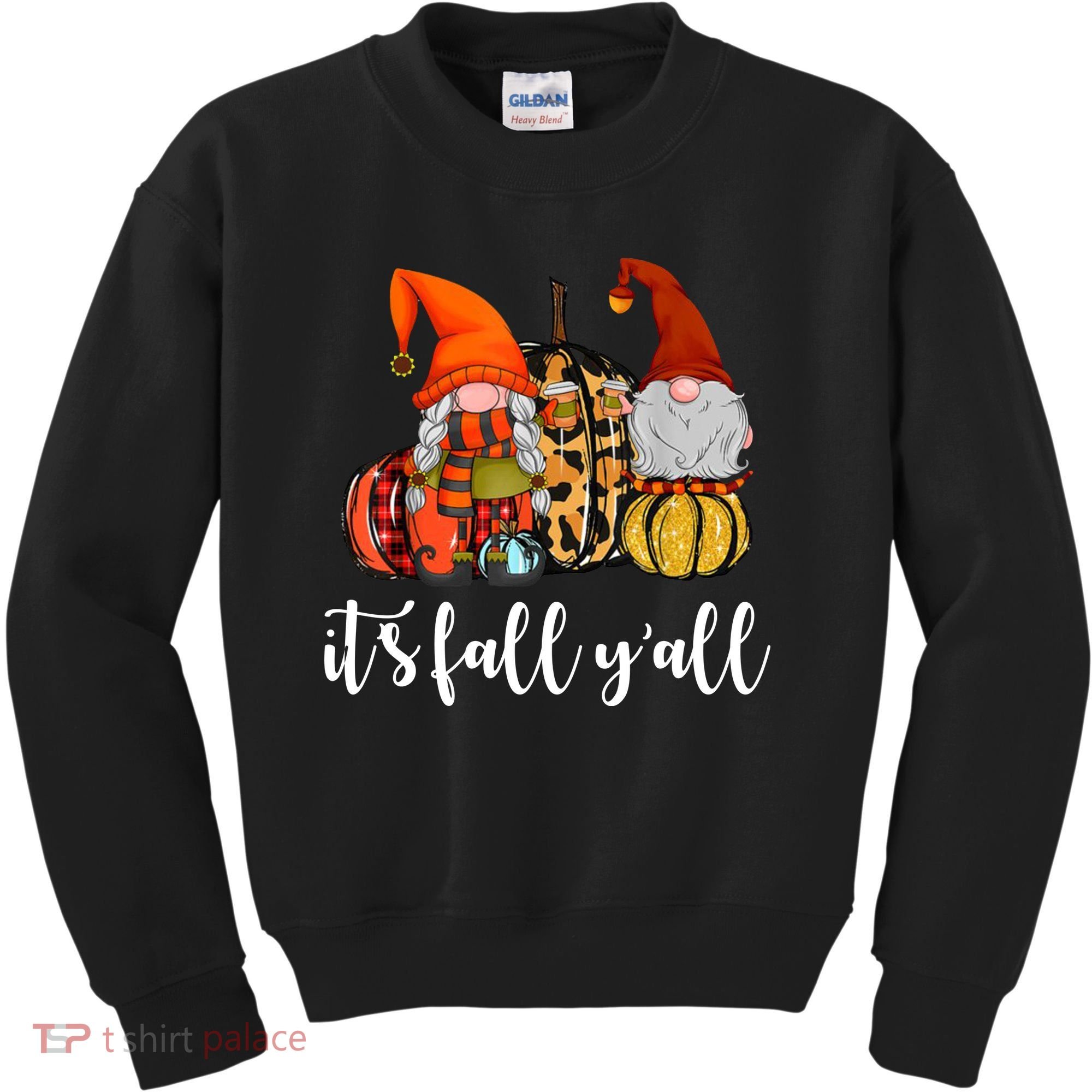 It's Fall Y'all Autumn Leaves Gnomes Fall Funny Kids Sweatshirt