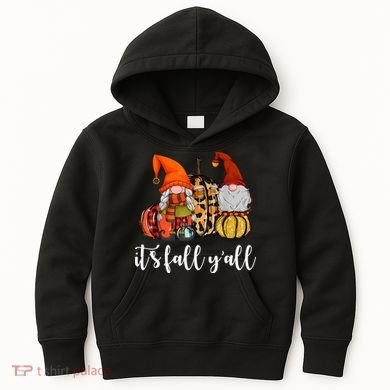 It's Fall Y'all Autumn Leaves Gnomes Fall Funny Kids Hoodie