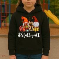 It's Fall Y'all Autumn Leaves Gnomes Fall Funny Kids Hoodie thumb 3