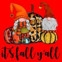 It's Fall Y'all Autumn Leaves Gnomes Fall Funny Santa Hat thumb 1