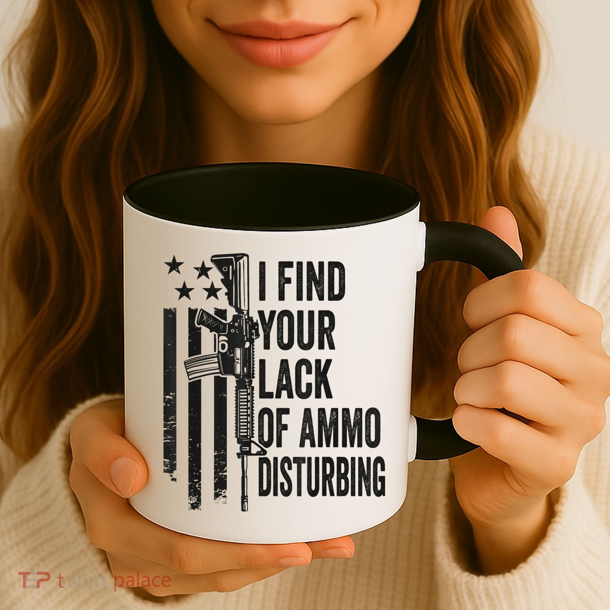 I Find Your Lack Of Ammo Disturbing Funny Gun Camo Guns Coffee Mug